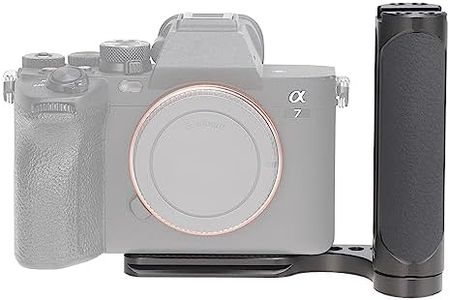 FOTGA Soporte estabilizador en forma de L con mango lateral universal para cámara DSLR sin espejo, mango izquierdo con zapato frío de 1/4 pulgadas para micrófono luz LED, placa de liberación rápida