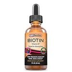 Biotin Liquid Drops (Mixed Berry) MAX Absorption Biotin Liquid Drops, 5000mcg of Biotin Per Serving, 60 Serving, No Artificial Preservatives, Vegan Friendly, Supports Healthy Hair Growth, Strong Nail