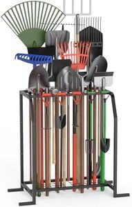 Trieez Extra Large Garden Tool Organizer for Garage, NEVER FALL OVER - Yard Tool Organizer Garage for Organization and Storage, Tool Rack for Shed, Outdoor, Tool Stand
