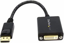 StarTech.com DisplayPort to DVI Adapter - DisplayPort to DVI-D Adapter Video Converter 1080p - DP 1.2 to DVI Monitor/Display Cable Adapter Dongle - DP to DVI Adapter - Latching DP Connector (DP2DVI2)