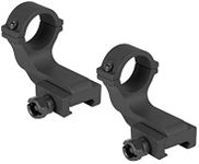 Monstrum Tactical Offset Reversible Scope Ring Set, 1 inch diameter (Black)
