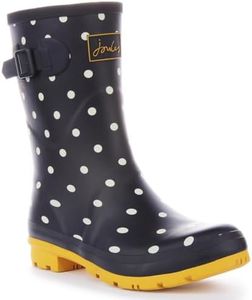 Joules Women's Molly Welly Rain Boot, French Navy spot, 3 Medium UK (5 US)