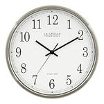 La Crosse Technology WT-3126B 12-Inch Atomic Analog Wall Clock, Aluminum