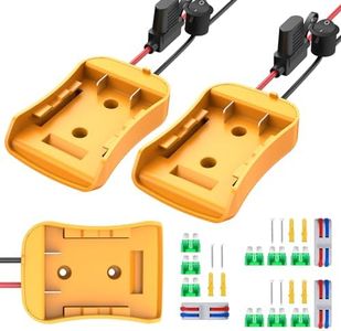 3 Packs for Power Wheel Adapter Compatible with Dewalt 20V Battery, Converter Kit with Fuse & Switch & Wire Terminals & 12 AWG Wire for DIY RC Car Toys Robotics