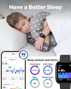 BIGGERFIVE Kids Smart Watch – Black