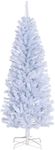 HOMCOM 5FT Artificial Christmas Tree Holiday Xmas Holiday Pencil Tree Decoration with Automatic Open for Home Party, White