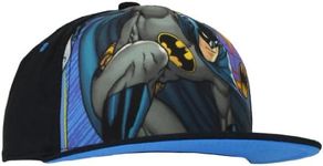 DC Comics Little Boys' Batman Five Panel Sublimation Print Hat, Blue/Black, One Size