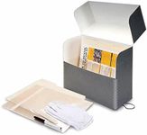 Lineco, Archival Document Case Kit, 12.5'' x 10.5'' x 5'' Inch, Preserve Documents Artworks, Includes Gloves, Bone Folder, pH Testing Pen, 10 Photo Bags, 12 Archival File Folders, Gray