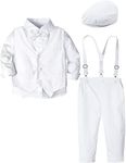 Baby Boys Baptism Outfit Christening Tuxedo Suit 12-18 Months White