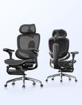 SIHOO Doro C300 V2 Ergonomic Office Chair with Footrest, Mesh Desk Chair 8D Armrests, Rotating Lumbar Support, 3D Headrest, Recline, Breathable Computer Chair Home Office Long Hours Sitting