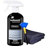 kulloomii Screen Cleaner Spray, 500ml Screen Cleaning Kit for Iphone, Ipad, TV, Monitor, Laptop, Computer, Macbook, Kulloomii 17oz Large Bottle Electronic Cleaner with Microfiber Cloth Wipes and Brush