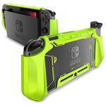 Mumba Dockable Case for Nintendo Switch, [Blade Series] TPU Grip Protective Cover Case Compatible with Nintendo Switch Console and Joy-Con Controller (Green)