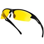 KANASTAL Night Vision Glasses Night Driving Glasses for Men Women Sport Anti Glare Yellow Glasses Mens Womens Glasses for Driving