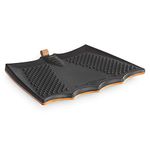 Navaris Standing Balance Board - Wooden Wobble Board for Office Desk - Wood Balancing Board Rocker Plank for Leg Muscle Workout Planking Fitness