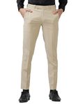 McHenry Men's Premium Waist Expandable Wrinkle Free Slim Fit Trousers (ESFBEIGE9-40_Colour-Beige_Size-40)