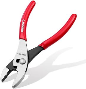 ARROW 8" Slip Joint Pliers, Pliers Tool with Thick Dip-Grip Handle, Strong Grip Jaws, High Carbon Steel, Pliers for Gripping, Loosening Nuts and Bolts, Cutting Steel Wire