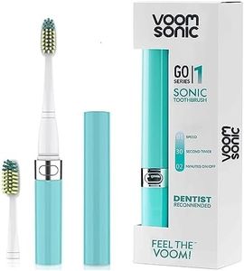 Voom Sonic Go 1 Series Travel Electric Toothbrush | Travel Toothbrushes - Battery Operated Toothbrush for Adults & Kids, Dentist Recommended Toothbrush, Portable w/ 2 Minute Timer