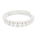 MUYAN Round Imitation Pearl Necklace for Women Pearl Open Choker Necklace Jewelry Gift for Women,White