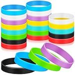 24 Pcs 8 Inch Colored Silicone Rubber Bands Silicone Elastic Bands Long Lasting Wrapping Bands for Books, Art, Bag Wraps, Exercise, Crab Traps, Bottle, Wallet(Stylish Color)