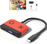 Switch Dock for Nintendo Switch OLED, 3 in 1 Switch TV Adapter with 4K HDMI, USB 3.0 Port, Type C 65W PD Charging, Portable Docking Station Travel for Nintendo Switch/Switch OLED