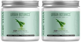 UrbanBotanics® Pure Aloe Vera Skin/Hair Gel With Vitamin E & Natural Emollients (Paraben Free), 200g (Pack of 2)