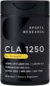 Sports Research CLA - 1250mg with Active Conjugated Linoleic Acid for Men and Women | Non-GMO, Soy & Gluten Free - 95% (90 Softgels)