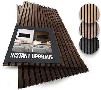 2-Pack Acoustic Wood Wall Panels - Wood Slat Wall Panels for Interior Wall Decor - Soundproof Wood Panels for Wall - Slat Wall Paneling - Dark Walnut - 47.2 * 23.6 in