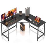Mr IRONSTONE 59” * 59” L Shaped Desk Computer Corner Desk, Gaming Desk Indoor Home Office Writing Desk Workstation, Space-Saving, Easy to Assemble, 21.7W * 30H inch