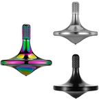 Precision Metal Spinning Top, LOQATIDIS Spin Smooth for A Long Time, Best Spin Time Over 8 Minutes, Perfect Balance Well Made EDC Desktop Gyro Toys for Adults | Unique Gift (3PCS)