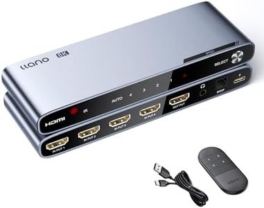 llano HDMI 2.1 Switch 4K@120Hz HDMI Switcher with Audio Extractor(Optical & 3.5mm Out, SPDIF 7.1Ch, High Speed 48Gbps), 4 in 1 Out HDMI Audio Converter Compatible with PS4/PS5 Xbox Roku