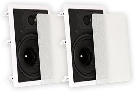 Theater Solutions TS80W 8-Inch In-Wall Surround Sound HD Home Theater Rectangular Kevlar Speaker Pair