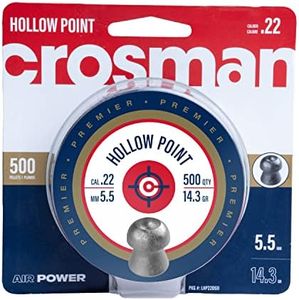 Crosman LHP22 Premier 0.22 Caliber Hollow Point Airgun Pellets (500 per Tin)