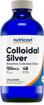 Nutricost Colloidal Silver 8oz 150mcg - Cobalt Blue Glass Bottles, Bio-Active Colloidal Silver