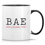 Retreez Funny Mug - Best Attorney Ever BAE Lawyer 11 Oz Ceramic Coffee Mugs - Funny, Sarcasm, Sarcastic, Motivational, Inspirational birthday gifts - White Mug with Black Handle and Inner