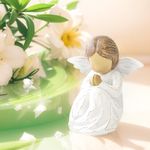 JINGIHE Angel Statues and Figurines, Praying Angels Sympathy Gift for Loss of Loved Ones, Miscarriage Gifts for Mothers, Resin Wings Angel Statue Cherub Hand-Painted for Home Decor