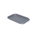 MasterClass Smart Ceramic Baking Tray with Robust Non Stick Coating, Carbon Steel, 23 x 15cm Small Stackable Cookie Sheet, Grey