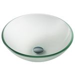 Kraus GV-101FR Frosted Glass Vessel Bathroom Sink