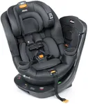 Chicco Fit360 ClearTex Rotating Convertible Car Seat with 360 Degree Rotation for Rear-Facing and Forward-Facing Usage, LeverLock Self-Tensioning Lock System | Slate/Grey