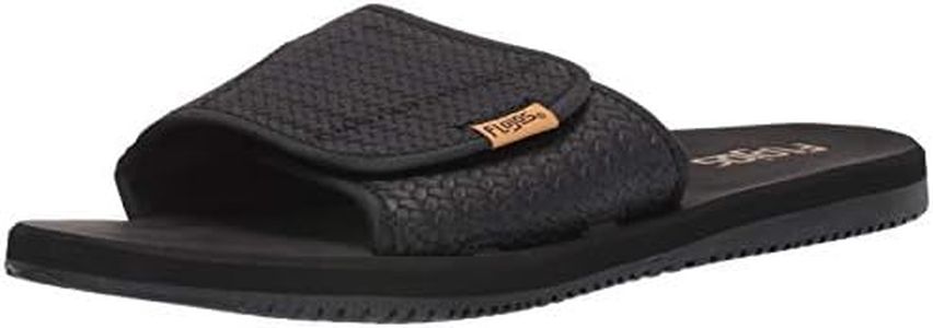 FLOJOS Men's Duke Flip-Flop, Black Weave, 10