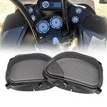 XMMT Motorcycle Speaker Grills Front Fairing Speaker Cover Fit for Harley Road Glide FLTRX FLTRK FLTRI FLTRUSE FLTRXSE 1998-2013 Black 1 Pair