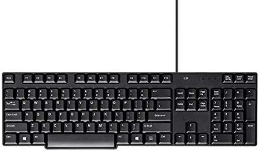 Monoprice USB Keyboard - Spill Resistant Membrane, Comfortable, Standard Layout, Black - Workstream Collection