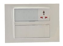 Smarteefi Touch 8 Port Modular WiFi Smart Switch Board, 7 Smart Switch, 1 Smart Plug, Compatible with Alexa & Google Home, White (Size: 12M (220mmx160mmx40mm))