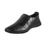 Metro Men Black Leather Loafer UK/7 EU/41 (71-40)