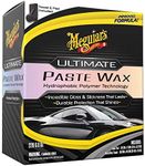 Meguiar's Ultimate Paste Wax - Premium Car Wax for a Deep, Reflective Shine Gloss with Long-Lasting Protection - Easy to Apply and Remove, Microfiber Towel and Applicator Included, 8 Oz Paste