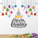 StickMe 'Christmas - Tree - Hanging - Decorations - Creative - Colorful - Wall Sticker' -SM813 (Multi Colour, Vinyl - 150cm X 100 cm)