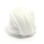 CyberloxShop 100g Dyed Merino Wool Top Roving Lightning White Dreads 64's for Felting Spinning