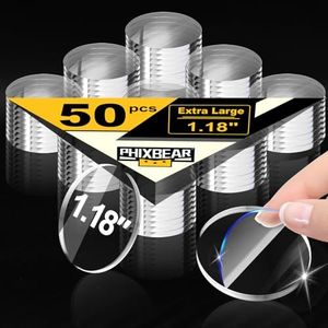 PHIXBEAR Extra Large 1.18" Mounting Putty for Walls Removable, Poster Hanging Putty for Walls No Damage, Sticky Putty Clear Museum Tack, Strong Double Sided Tape Fixed Picture Decor Craft, 50 Pcs