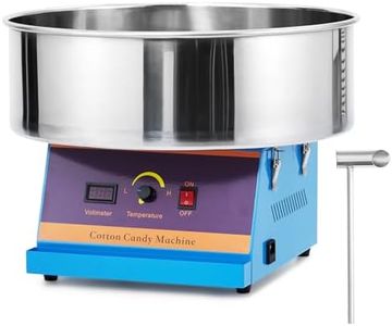 GAOMON Electric Commercial Cotton Candy Machine, 1030W Candy Floss Maker, with Stainless Steel Bowl and Sugar Scoop, Cotton Candy Maker, Home Party Carnival, Blue