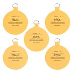 WINSOME Disc Plate Hangers for Walls - Strong Invisible Plate Holder Self Adhesive Stick On Hooks Picture Hanging Wall Plate Holder - Plate Hanging Disk, 100mm / 4'' (Pack of 5), Yellow