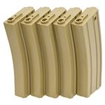 Strike Systems ASG Airsoft Magazine Box Set 5pcs M-Series 140 Rds Tan 6mm bb's